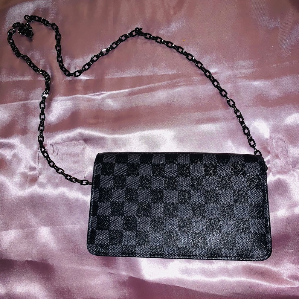 Checker crossbody bag